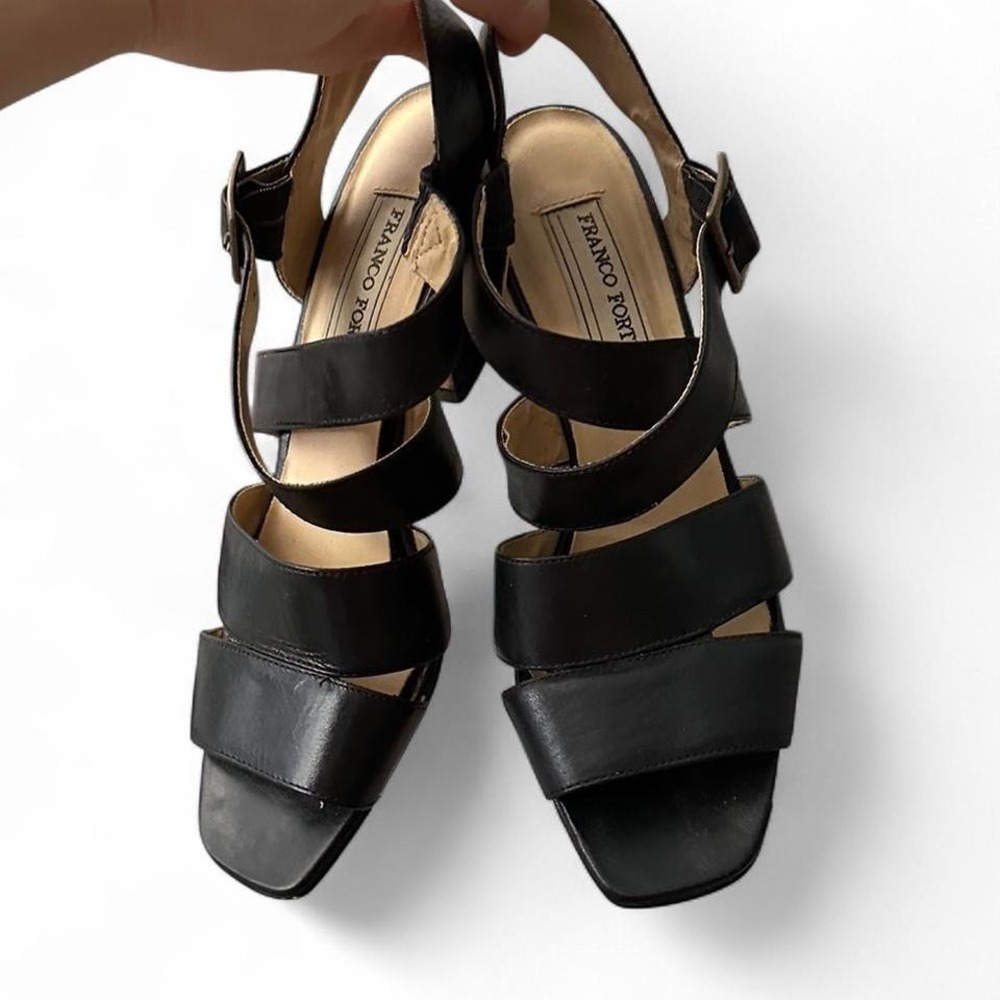 Vintage Franco Fortini leather strap heels